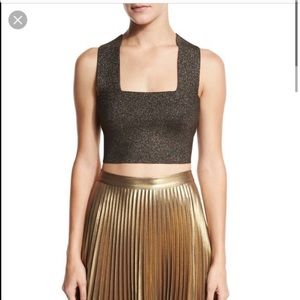 A.L.C. “Ali” Bronze Metallic Crop Top S